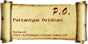 Pattantyus Ovidiusz névjegykártya